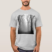 T-shirt Mysterious Foggy Forest Path (Devant)