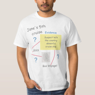 T-shirt Mystery Crime Solutionner Evidence Board Cruise