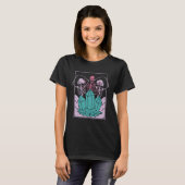 T-shirt Mystic Dancing Skeleton Witchy Celestial Crystal P (Devant entier)