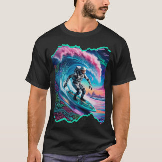 T-shirt Mystic H2O Astronaut Techno Surfer Design