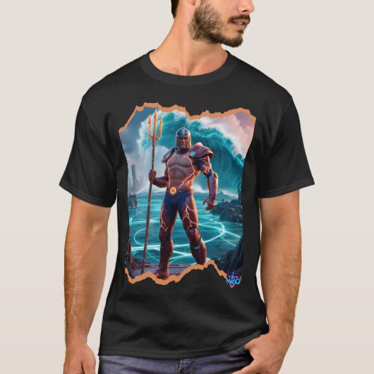 T-shirt Mystic H2O King of Atlantis Design (Devant)