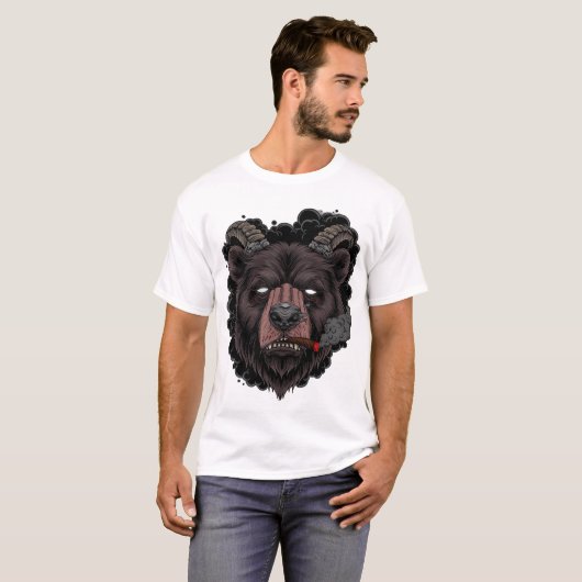 T-shirt Mystic Horned Bear  (Devant entier)