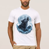 T-shirt Mystic Howling Wolf Under the Full Moon – Spirit (Devant)