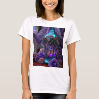 T-shirt Mystic Lantern and Purple Roses Graphic Tee – Goth
