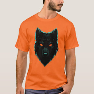 T-shirt Mystic Neon Wolf Design