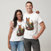 T-shirt Mystical Fox Tropical Temple Landscape Wildlife (Unisexe)