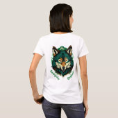 T-shirt Mystical Look: Wolf with Design Inspired by Natur (Dos entier)