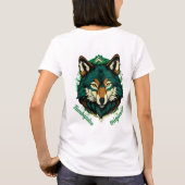 T-shirt Mystical Look: Wolf with Design Inspired by Natur (Dos)