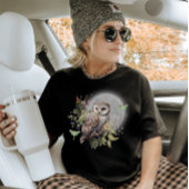 T-shirt MYSTICAL OWL & Luna Moth, tee-shirt Oiseau