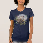 T-shirt MYSTICAL OWL & Luna Moth, tee-shirt Oiseau (Devant)