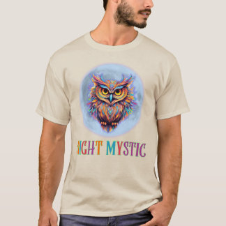 T-shirt MYSTIQUE DE NUIT, Chouette Super Rétro Dans La Ple