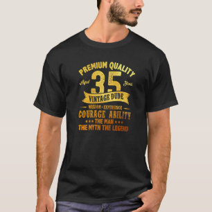 T-shirt Mythe de l'homme de Dude Légende 35 ans 35e annive