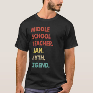 T-shirt Mythe de l'homme enseignant du collège Légende 1