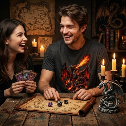 T-shirt Mythic Realms Fire Dragon Graphic