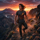 T-shirt Mythic Realms Fire Dragon Graphic