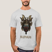 T-shirt Mythical Bujinkan Samurai Mask Glowing Eyes Tee (Devant)