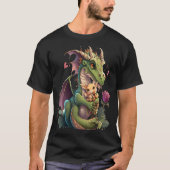 T-shirt Mythical Creature Fans Dragon Mom Hugging A Child (Devant)