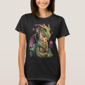 T-shirt Mythical Creature Fans Dragon Mom Hugging A Child (Devant)