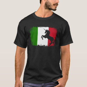T-shirt Mythique Unicorn vintage Italie cheval drapeau ita