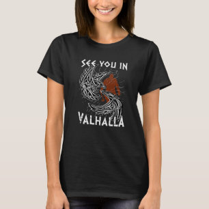T-shirt Mythologie Norse Odin's Raven See You In Valhalla