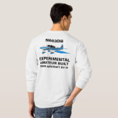 T-shirt N603DB Blue avec texte (Dos entier)
