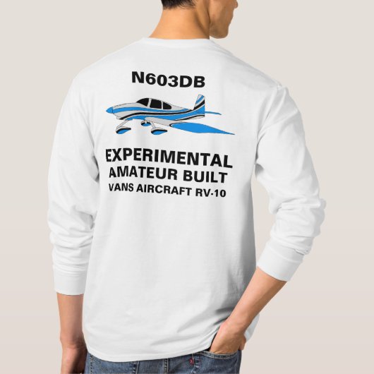 T-shirt N603DB Blue avec texte (Dos)