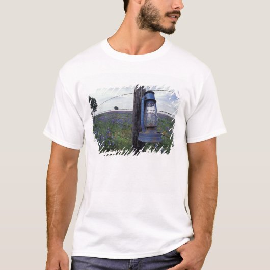 T-shirt N.A., États-Unis, Texas, Llano, Lanterne Bleue, Ch (Devant)