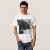 T-shirt N&B - Chat endormi (Devant entier)