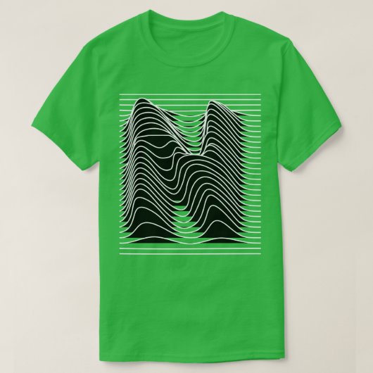 T-shirt n conception de lignes d'onde (Design devant)