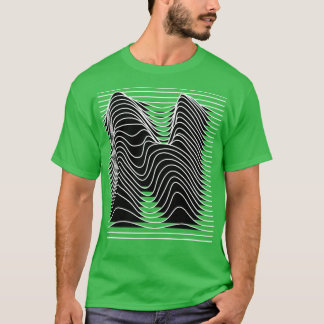 T-shirt n conception de lignes d'onde