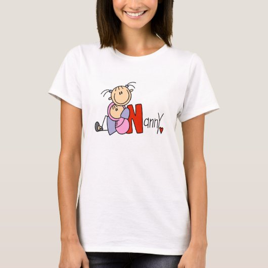 T-shirt N est pour Nanny (Devant)