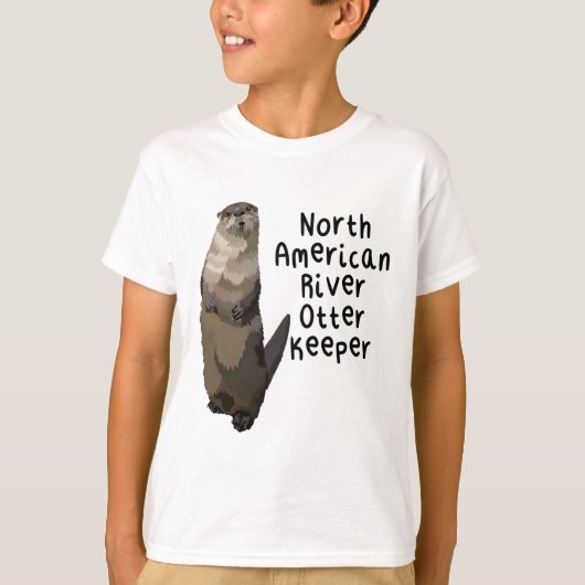 T-shirt N est pour North American River Otter Keeper (Devant)