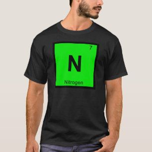 T-shirt N - Symbole de tableau périodique de la chimie de