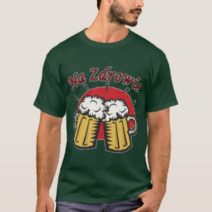 T-shirt Na Zdrowie Toast Avec Mugs De Bière