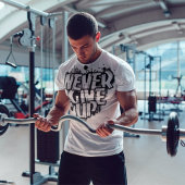 T-shirt N'ABANDONNEZ JAMAIS, Motivé, noir&blanc pulvérisat