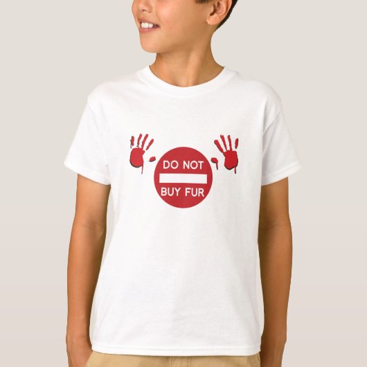 T-shirt N'achetez pas de fourrure (Devant)