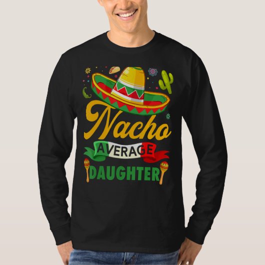 T-shirt Nacho Moyenne Fille Sombrero Mexicain Cinco De M (Devant)