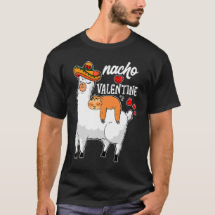 T-shirt Nacho Valentine Valentine's Day Sloth Riding Llam