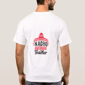 T-shirt Nacho Votre professeur moyen Sombrero Typographie (Dos)