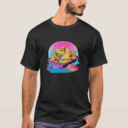 T-shirt Nachos Vaporwave Rétroonde esthétique (Devant)