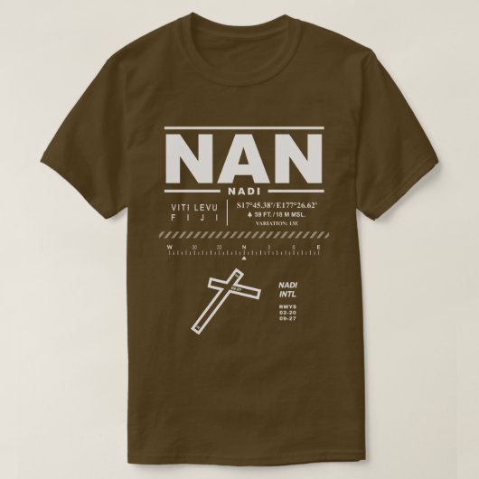 T-shirt Nadi International Airport NAN (Design devant)