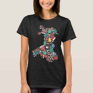 T-shirt Nadolig Llawen Joyeux Noël Pays de Galles Carte We