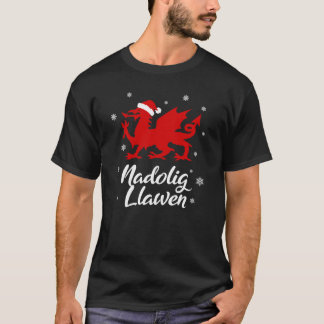 T-shirt Nadolig Llawen Wales Welsh Cymru Merry Christmas D
