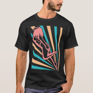 T-shirt Nage vintage fille nageuse croquis nage fille