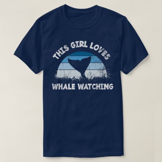 T-shirt nageoire arrière de la baleine noire (Design devant)