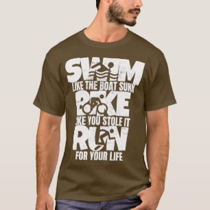 T-shirt Nager Comme Le Bateau Sunk Funny Triathlon produit