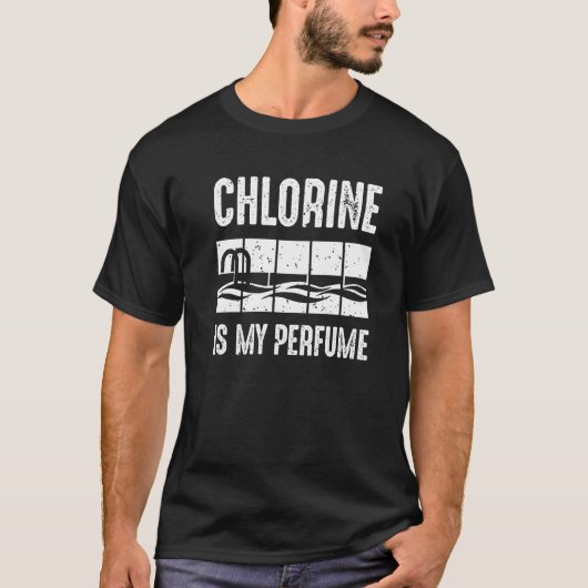 T-shirt Nager Lover Swimmer Chlorine Est Mon Parfum Swi (Devant)