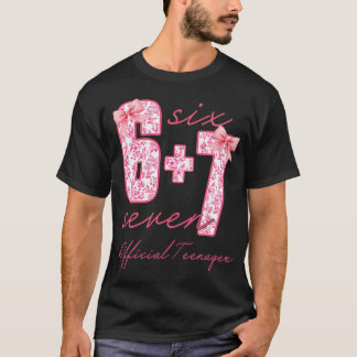 T-shirt Nager officiel Six Seven 6 7 Coquette Bow 13Th