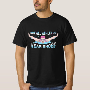 T-shirt Nager Tous Les Athlètes Ne Portent Pas De Chaussu
