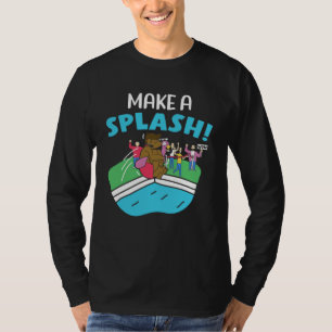 T-shirt Nageur de natation en plongée dans la piscine Make